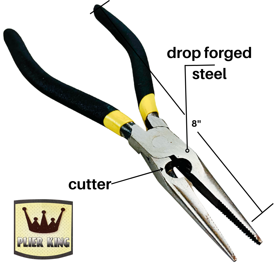 8 Inch Drop Forged Long Nose Pliers