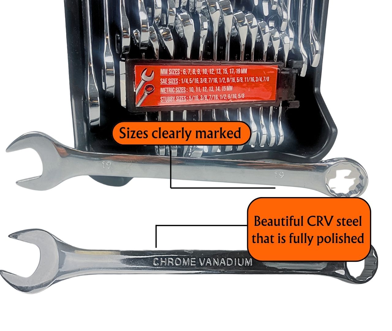 32 Pcs Combination Wrench Spanner Set