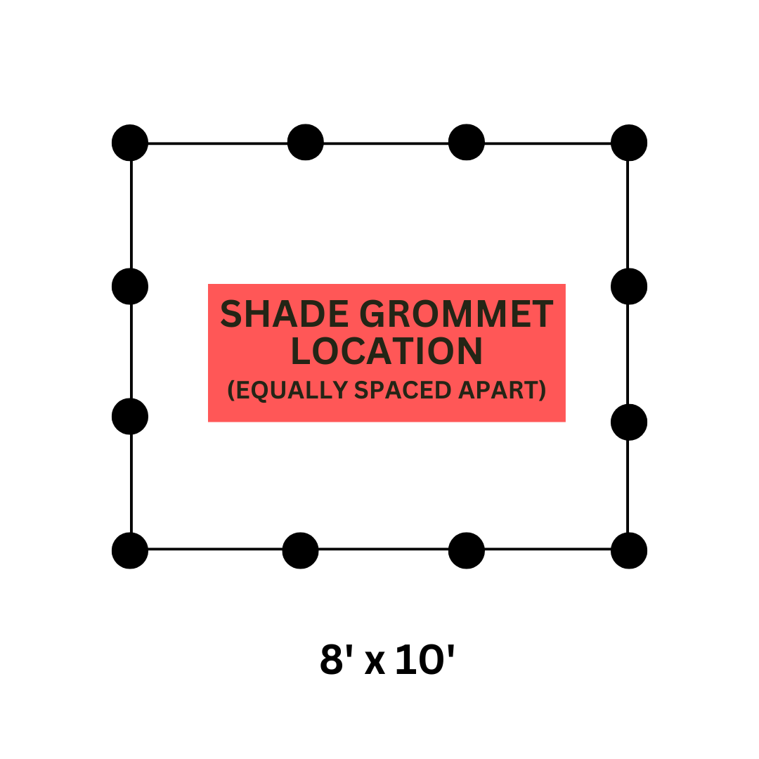 Sunshade Net | 8' x 10' Black HDPE | UV Protection | Breathable Knitted Fabric | Reinforced Grommets | Versatile Outdoor Use