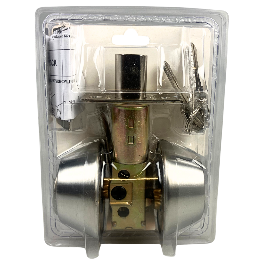 Secure Double Cylinder Deadbolt Lock with Adjustable Latch and Stainless Steel Finish - TZ7352SS