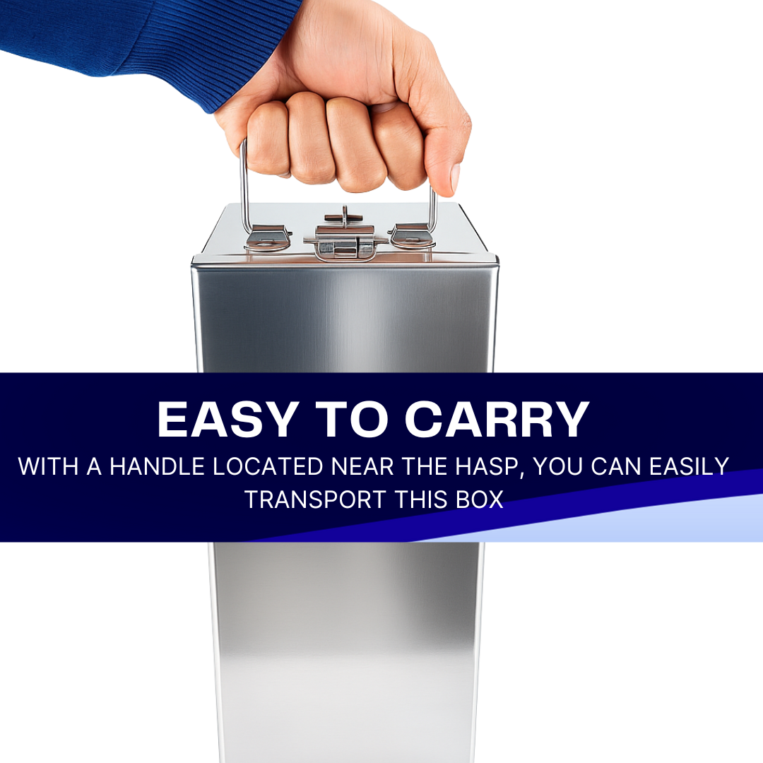 Stainless Steel "safety Deposit" Style Box - U-44050