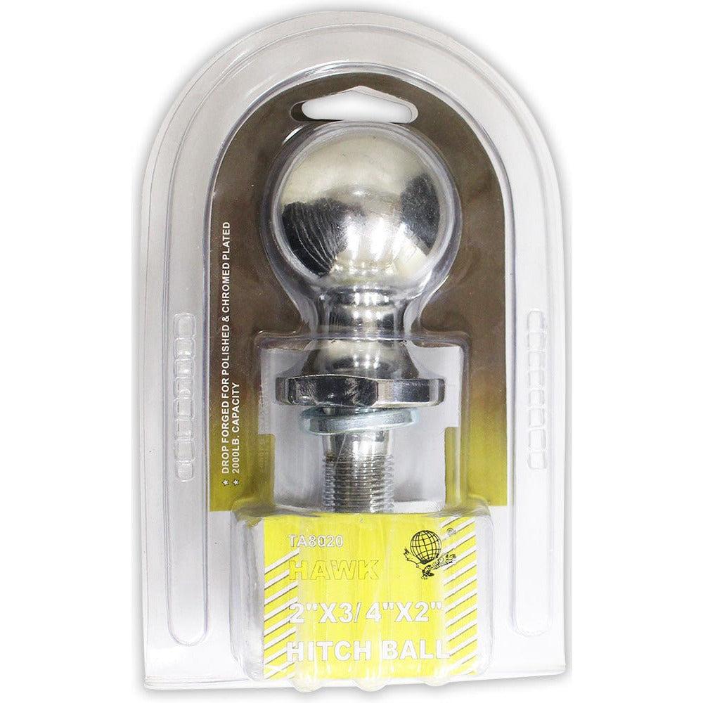 1-7/8" x 3/4" x 2" Auto Hitch Ball - 2000 Lbs (ToolUSA: TA-08020) - TA-08020 - ToolUSA