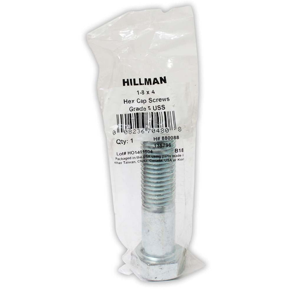 1- 8 X 4 Inch Hex Bolt With Coarse Thread And Zinc Coating - HI-880088 - ToolUSA