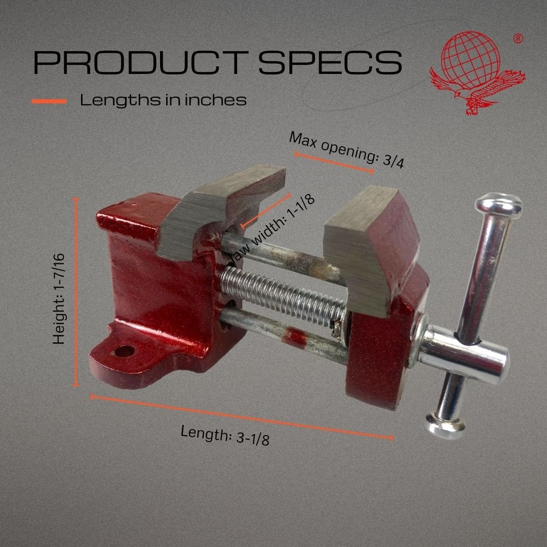 1-Inch Small Fixed Baby Bench Vise - VISE-53000 - ToolUSA