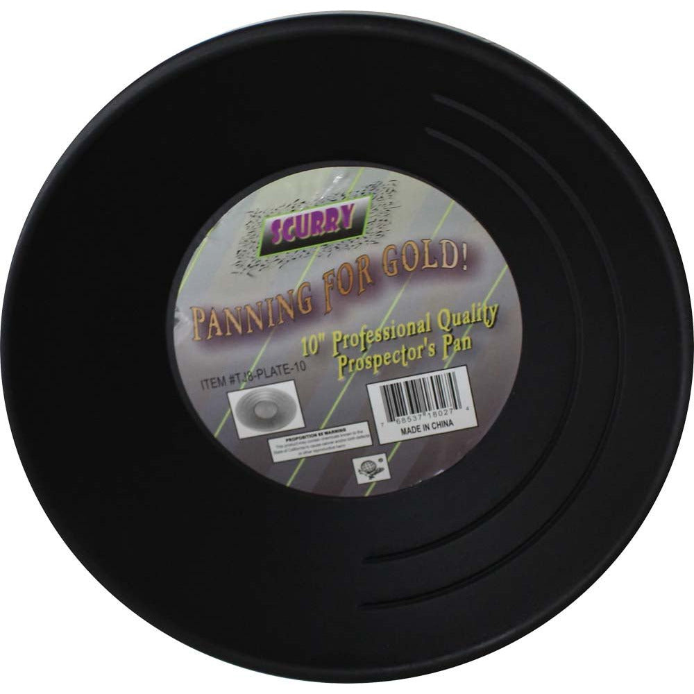 10 Inch Black Plastic Gold Miner's Pan - TJ-18027 - ToolUSA