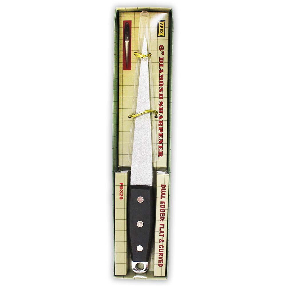 10-Inch Dual Edged File - Diamond Coating - Flat & Curved Edges - FD-00320 - ToolUSA