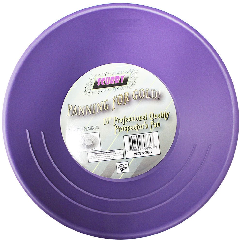 10 Inch Violet Plastic Gold Miner's Pan - TJ-30635 - ToolUSA