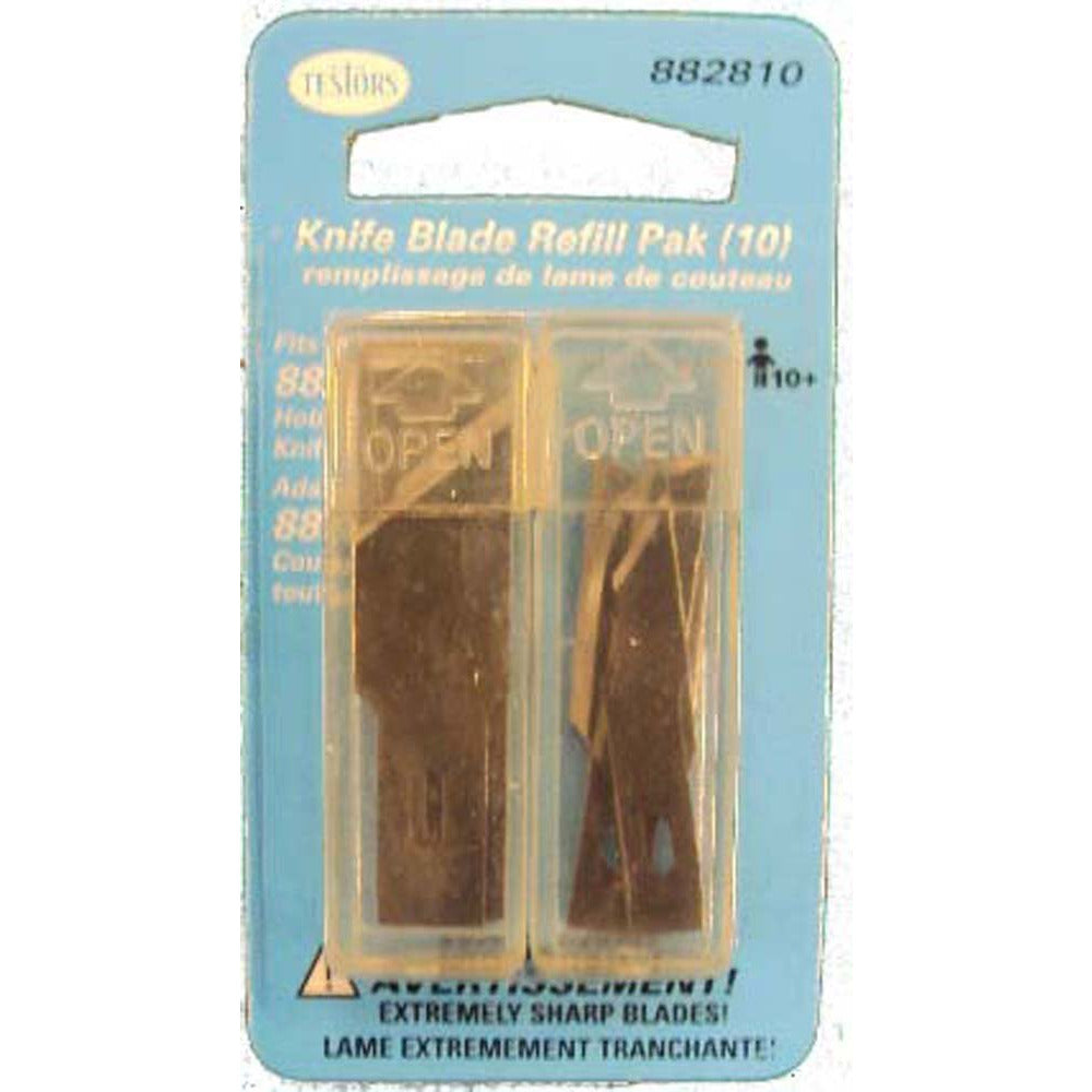 10 Pc Steel Crafting Blades in Assorted Sizes & Shapes - 882810 - ToolUSA