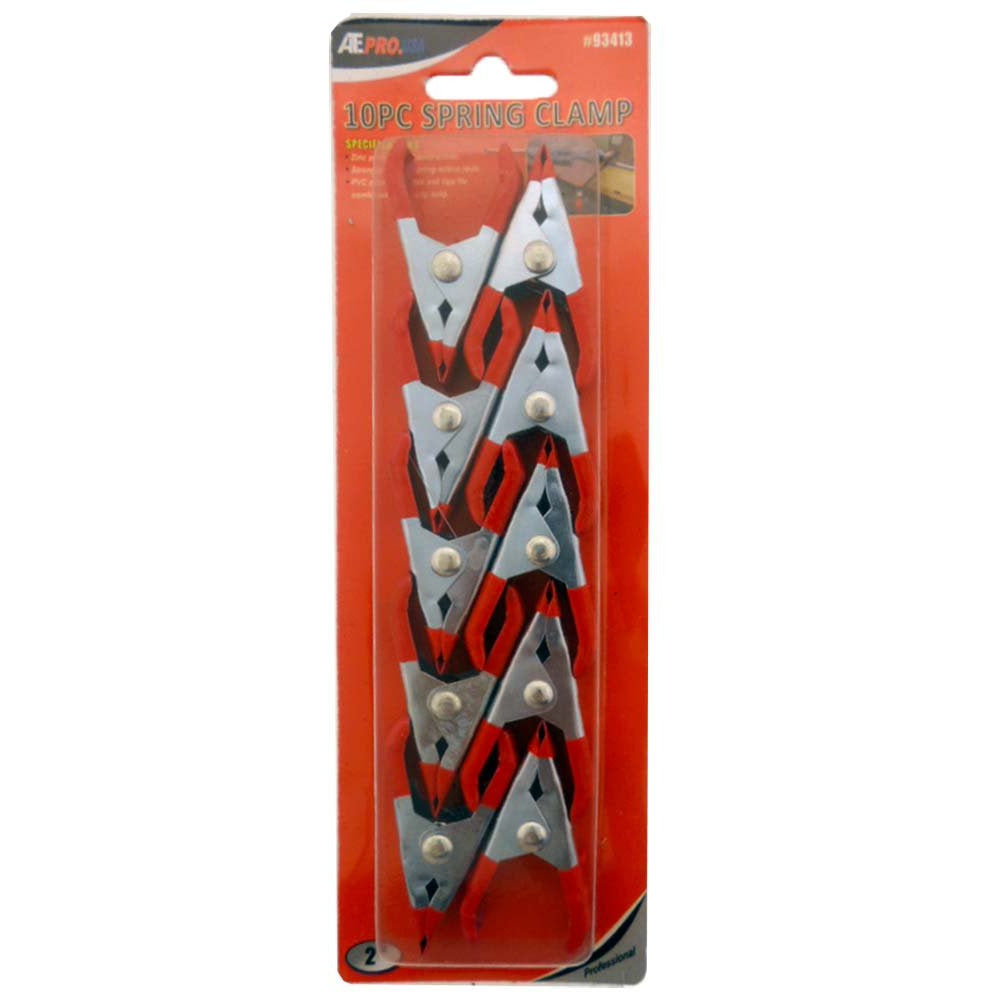 10 Piece 2 Inch Metal Spring Clamps - TZ5920-10-YT - ToolUSA