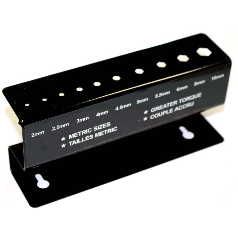 10 Piece Metric T-Handle Hex Key Wrench Set, Metal Standing Rack - TP-06050 - ToolUSA