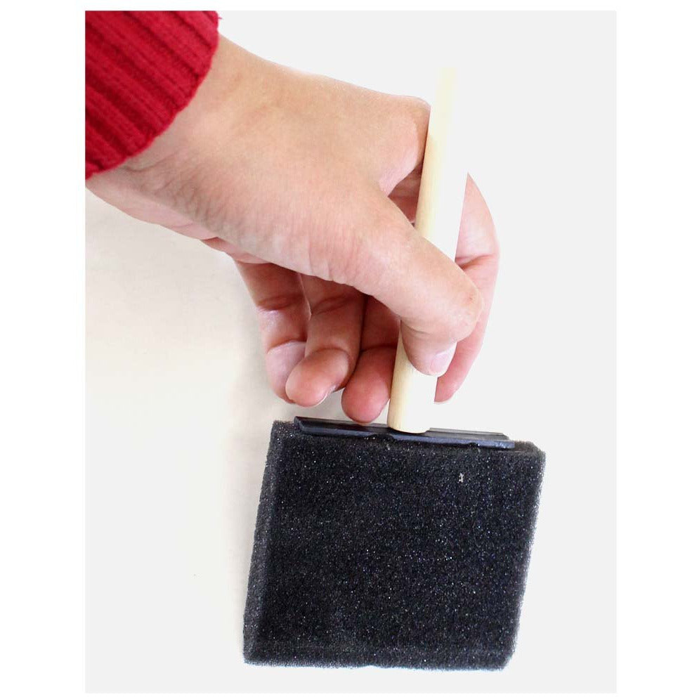 10 Piece Sponge Brush Set, Wooden Handles - CR-96410 - ToolUSA