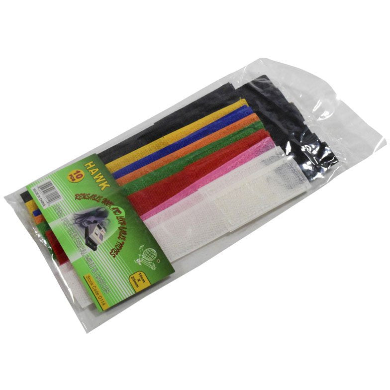 10 Piece Wire Organizer Fasteners Set - 25mm x 7" - CR-71114 - ToolUSA