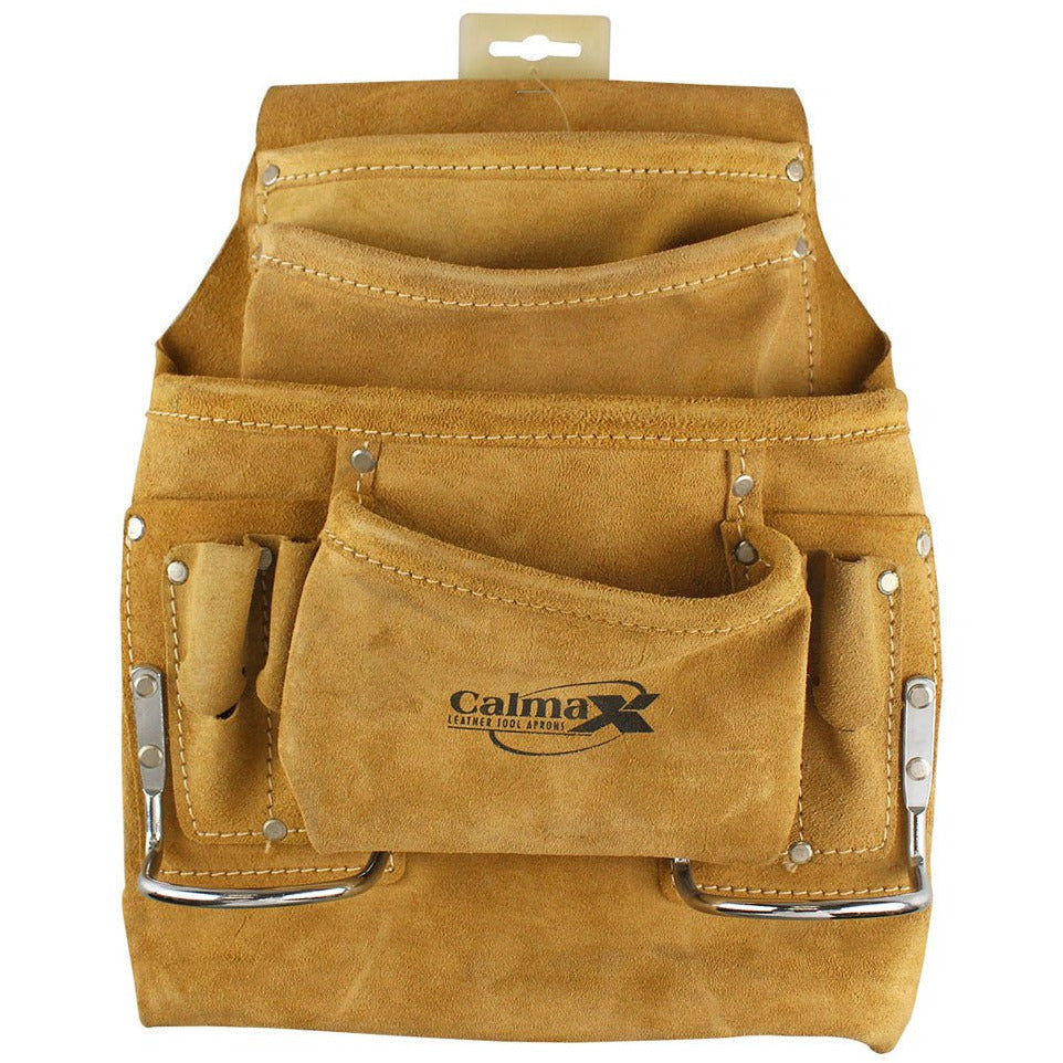 10 Pocket Leather Tool Bag with Hammer Holders - AS-91137 - ToolUSA