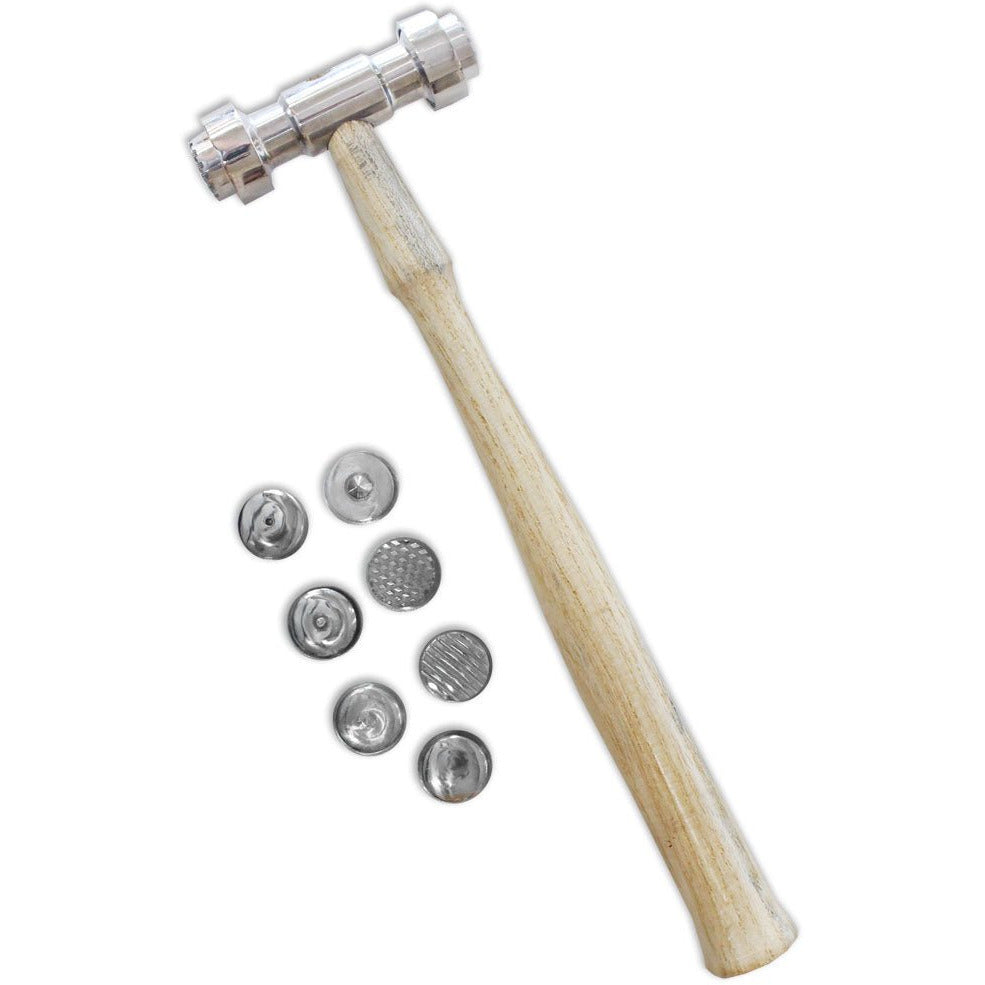 10" Texturing Hammer - 9 Interchangeable Heads - Different Patterns - PH609 - ToolUSA