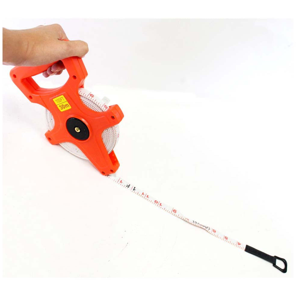 100 Foot Fiberglass Measuring Tape - TM17900-YH - ToolUSA