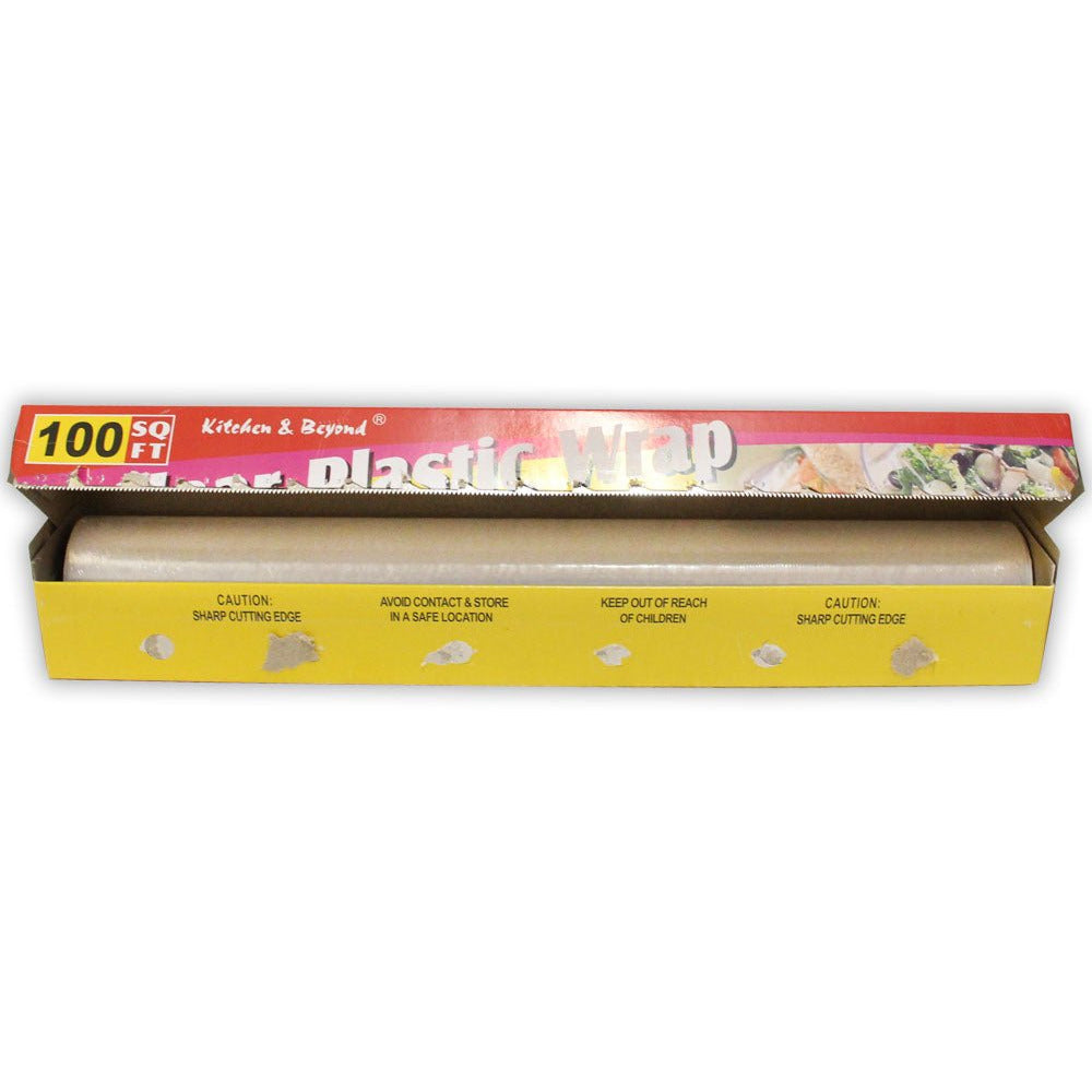 100 Foot Roll of Clear Plastic Wrap for Food Storage (Pack of: 2) - D3-PL-WRAP-Z02