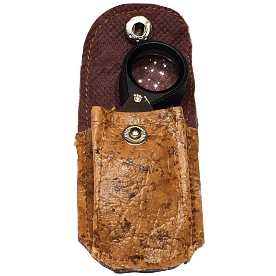 10X Power, 21mm Glass Lens In Textured Black Plastic Frame With Chrome Plated Swivel-Case - MG-17070 - ToolUSA