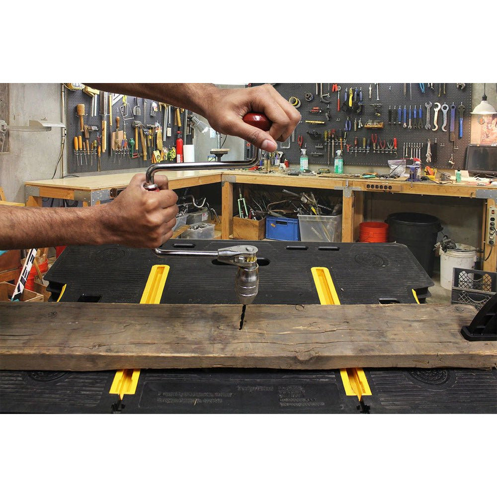 11.75" X 7" Reversible Ratchet Brace With 4 Jaws And Genuine Hardwood Handles - TZ-28486 - ToolUSA