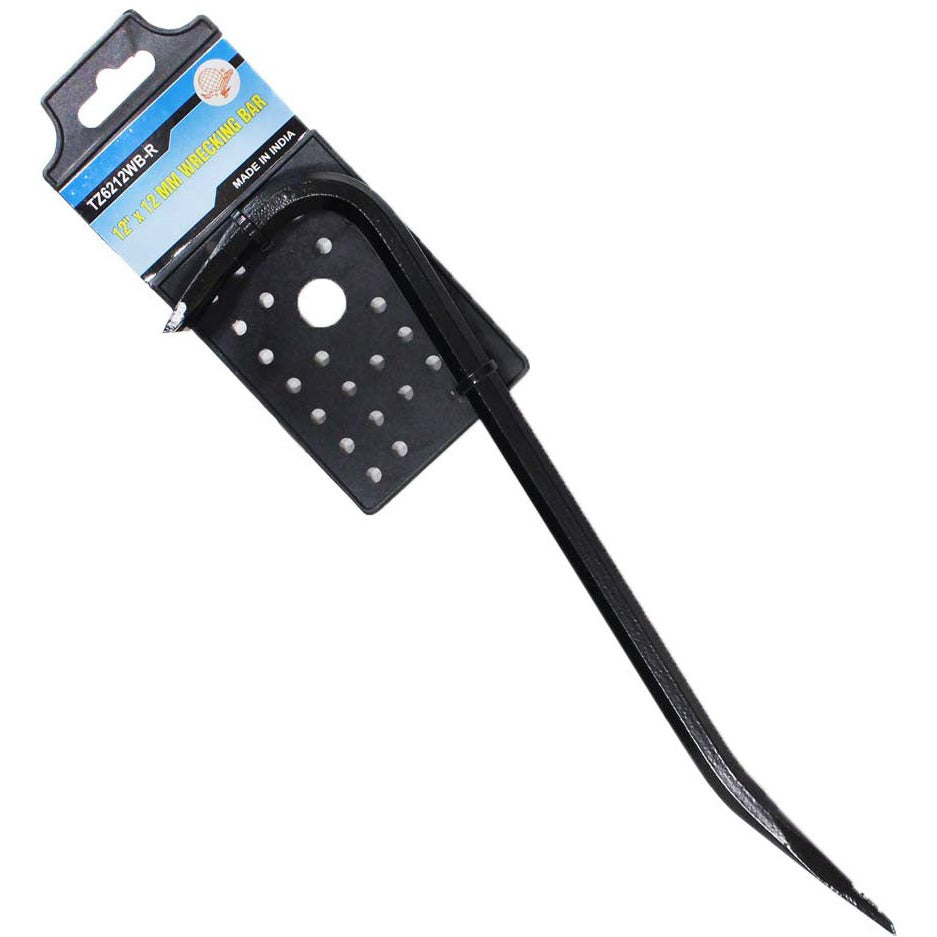 12 Inch Steel Wrecking Bar With Curved Nail Puller End And Beveled Chisle End - TZ-45187 - ToolUSA