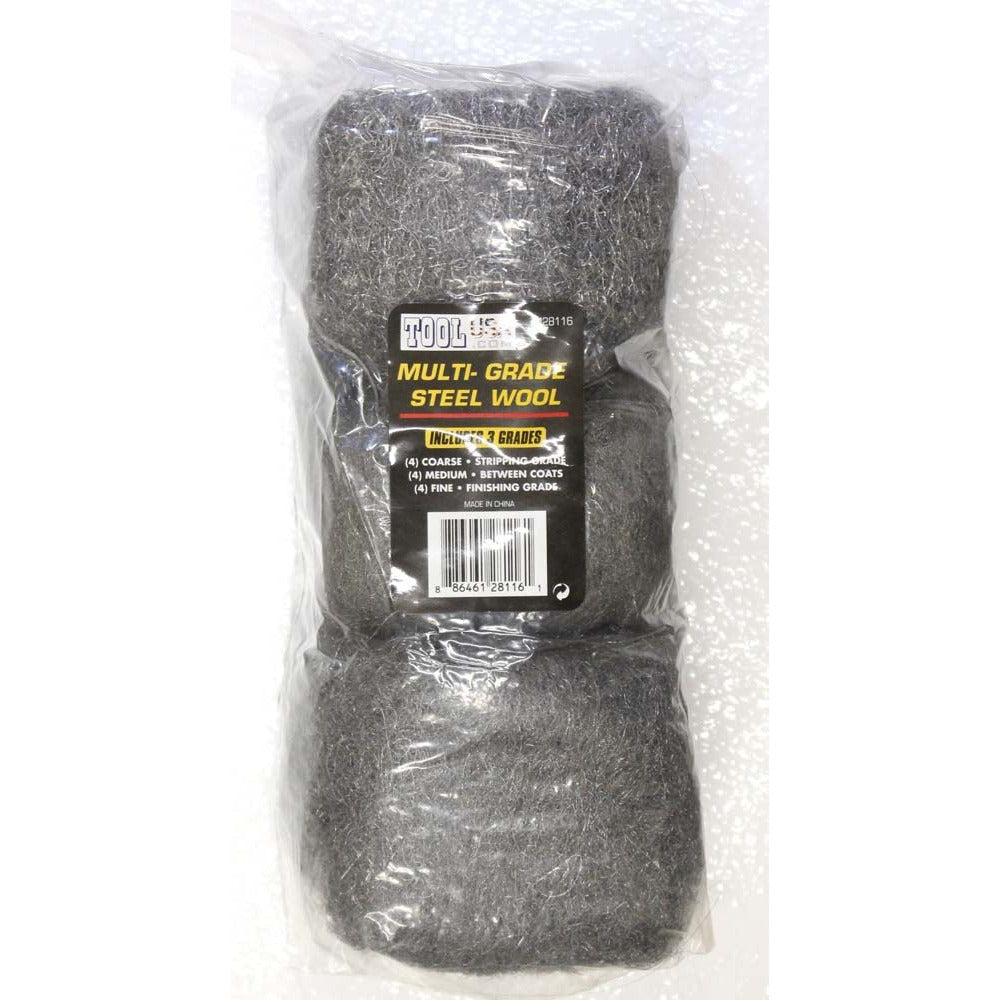 12 Pack Multi Grade Steel Wool - TU28116 - ToolUSA