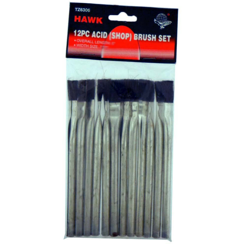 12 Piece Acid Brushes Set - TZ63-06309 - ToolUSA