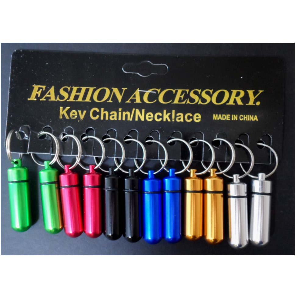 12 Piece Aluminum 1.5" Containers with Key Ring - TW13-440-YW - ToolUSA