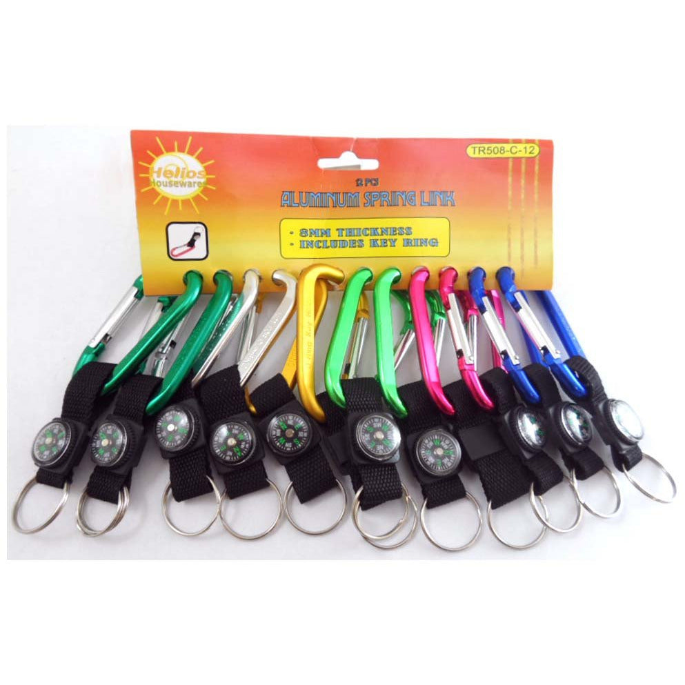 12 Piece Display Aluminum Snap Link with Compass - TR-86509 - ToolUSA