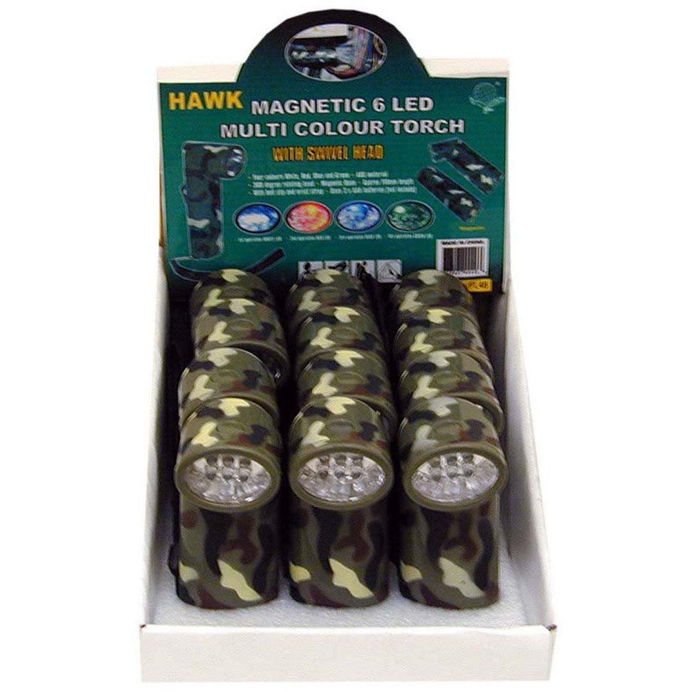 12 Piece Small Camo Military Torches with 4 Color Lights - FL-0-00046D - ToolUSA