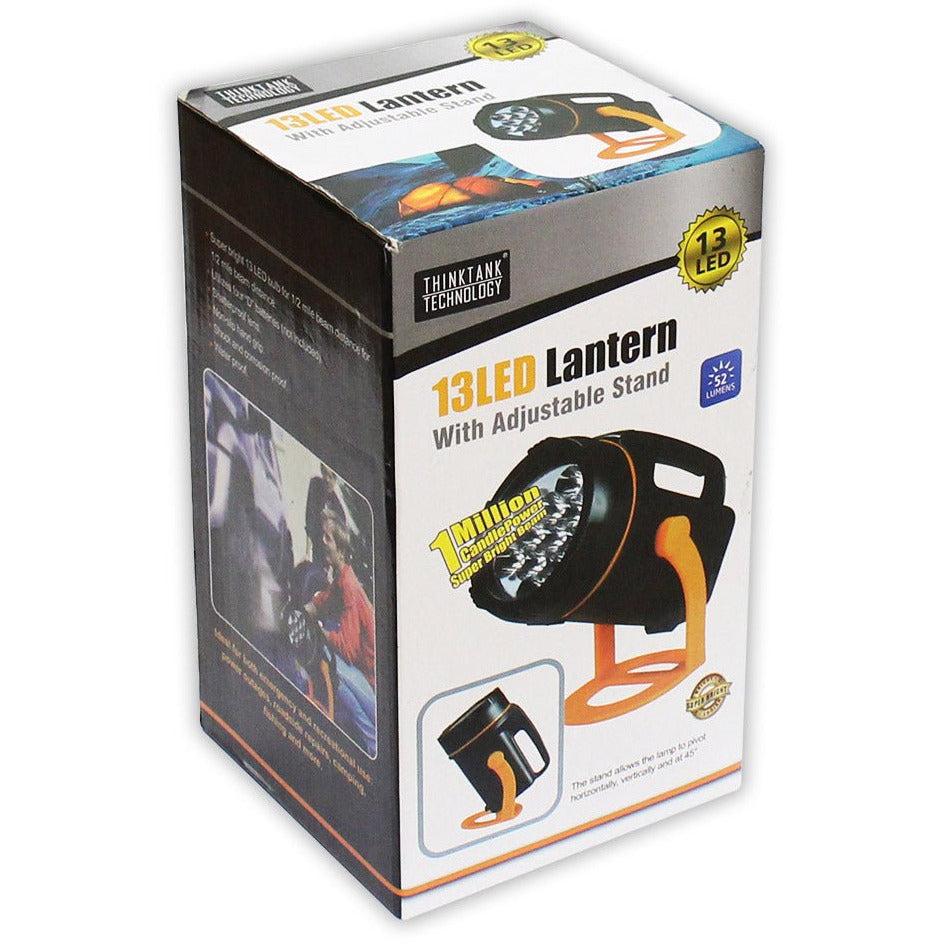 13 LED Lantern With 5 Position Adjustable Stand And Extra Large Reflectors - LKCO-92200 - ToolUSA