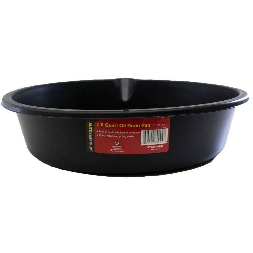 14-1/2 Inch Diamter (To Outside Rim) Black Plastic Oil Draining Pan - LHEN-PK816T - ToolUSA
