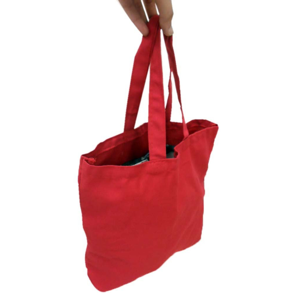 14x12 Inch Cotton Shopping Bag in Assorted Colors (Pack of: 2) - AB-73256-Z02 - ToolUSA