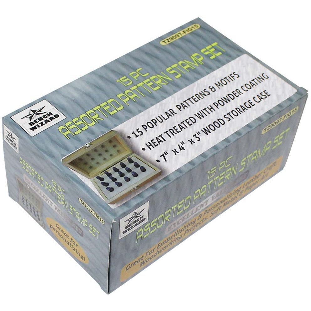 15 Pc. 6 mm (Approx. 1/4") Pattern Stamp Set - NL-19121 - ToolUSA
