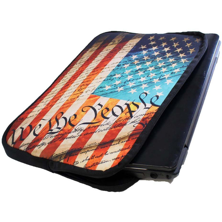 16 Inch Zippered Laptop Sleeve - Patriotic USA Design - AB-LAP16-US - ToolUSA