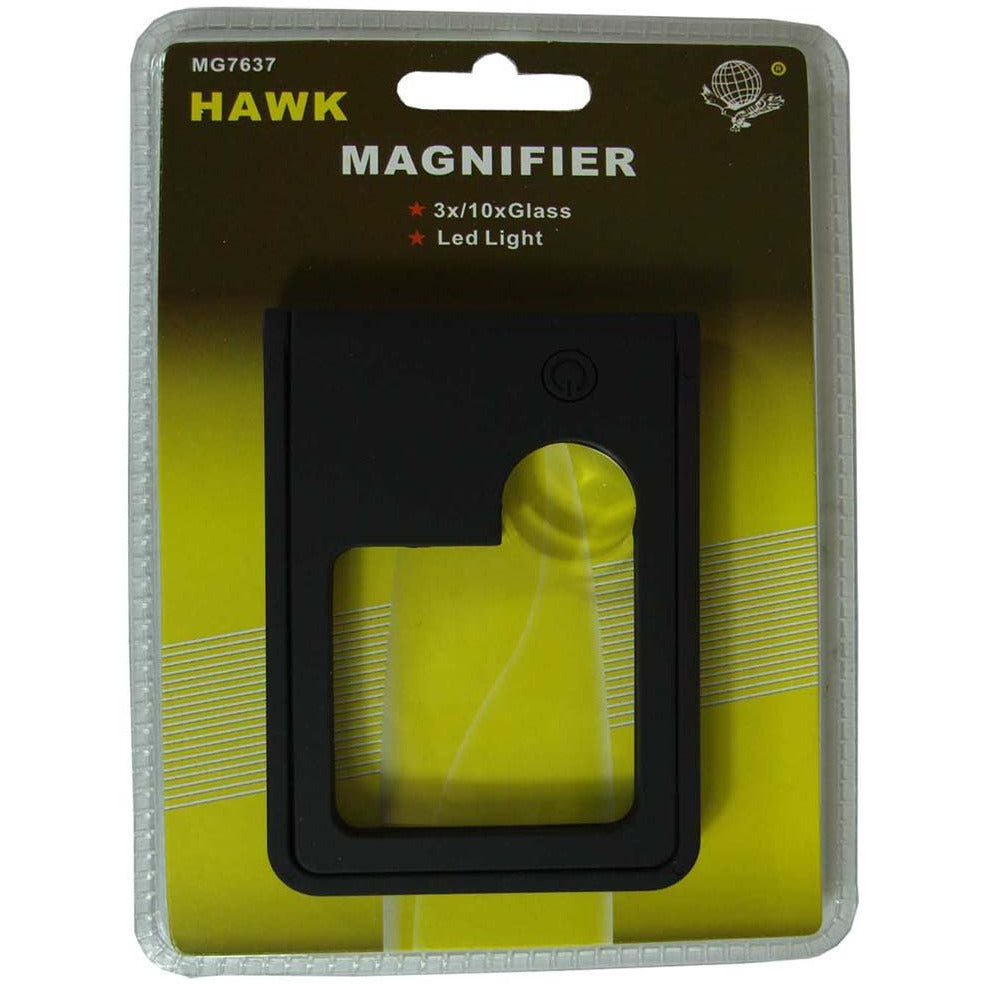 1.75" Square Lens Magnifier With LED & UV Light, And Tilting Frame Stand, 3 X and 10X Power - MG7637 - ToolUSA