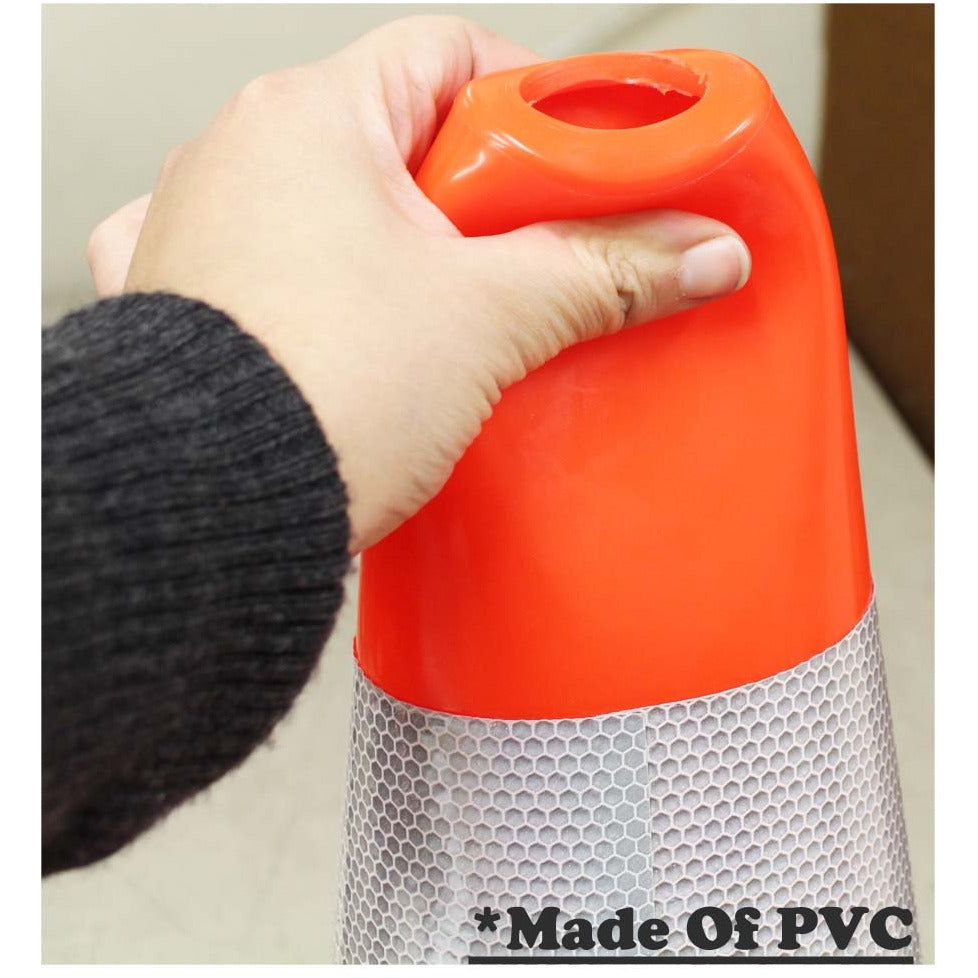 18 Inch Safety Cone with Reflective Strip (Pack of: 1) - SF-01218 - ToolUSA