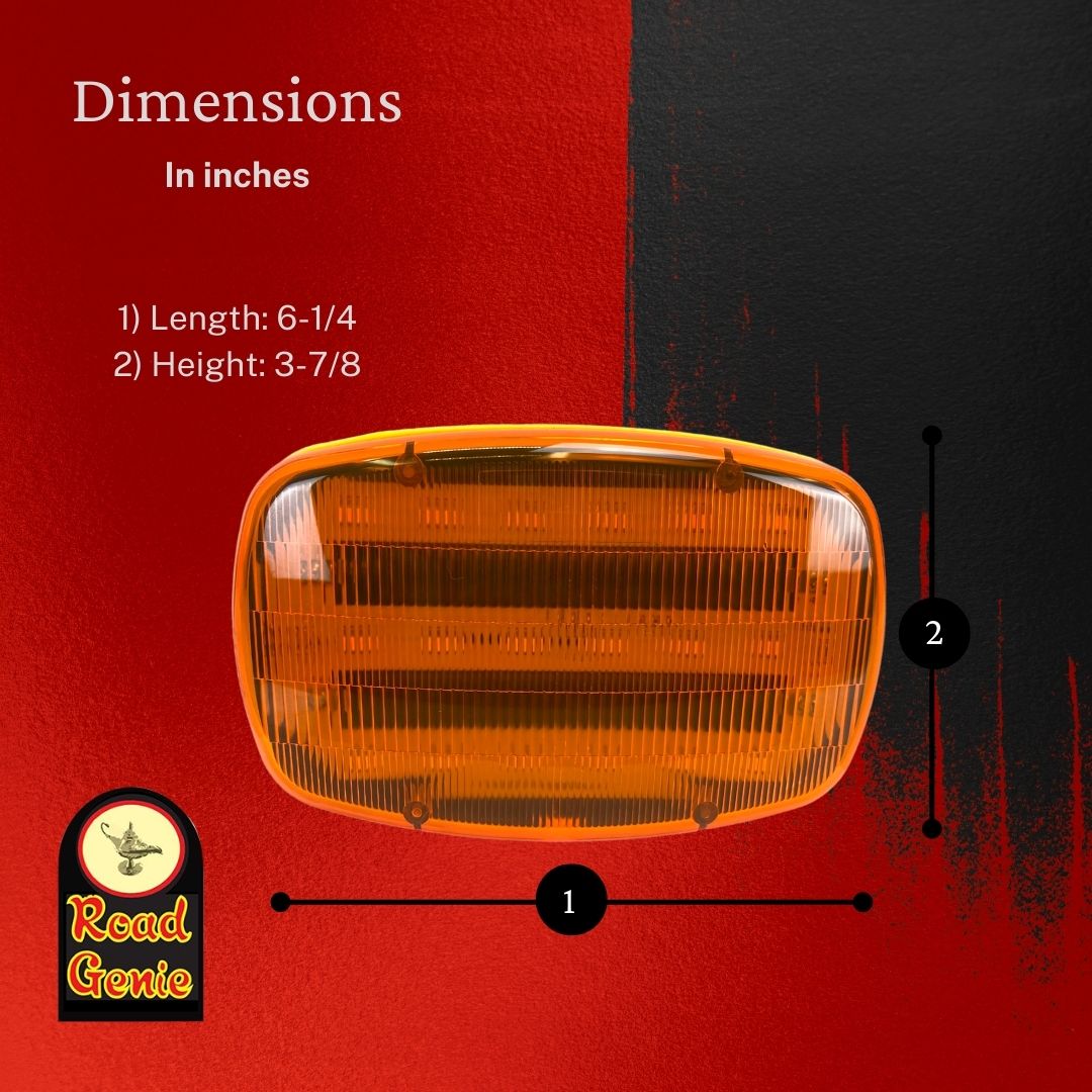 18 LED Lights Highway Safety Steady & Flashing Light with Magnetic Back - FL250XXL-Y-S - ToolUSA