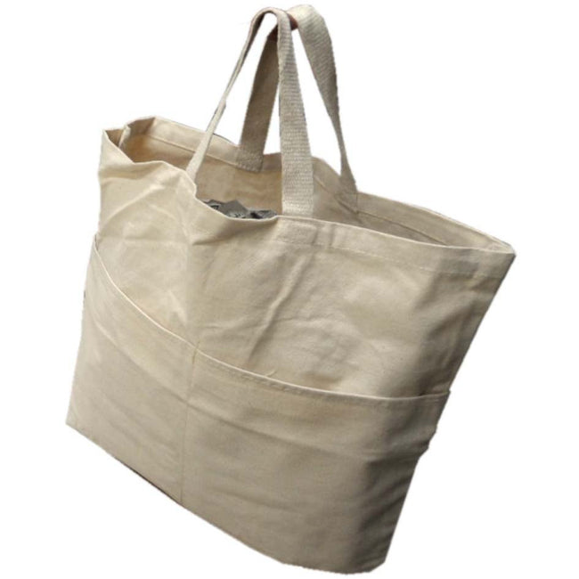 18x16 Inch Cotton Canvas Tote Bag with Handle Straps - AB-00323 - ToolUSA