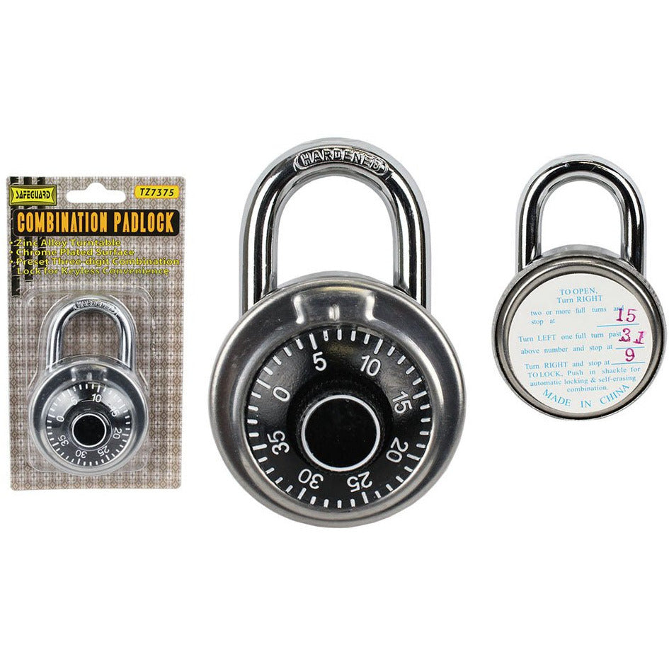 2 Inch Combination Padlock, for Locker (Pack of: 1) - TZ7375 - ToolUSA
