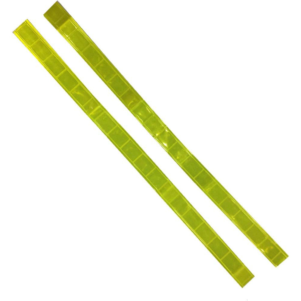 2 Piece 18 X 1 Inch Yellow Reflective Iron-On Strips For Clothing - SF-74001 - ToolUSA