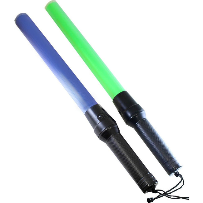 2 Piece Green & Blue Plastic Signal Light Batons (Pack of: 1) - KIT-FL611-GB - ToolUSA