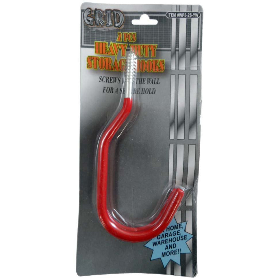 2 Piece Heavy Duty Storage Hooks - Question Mark (?) Shaped - WP-WP8-2S-YW - ToolUSA