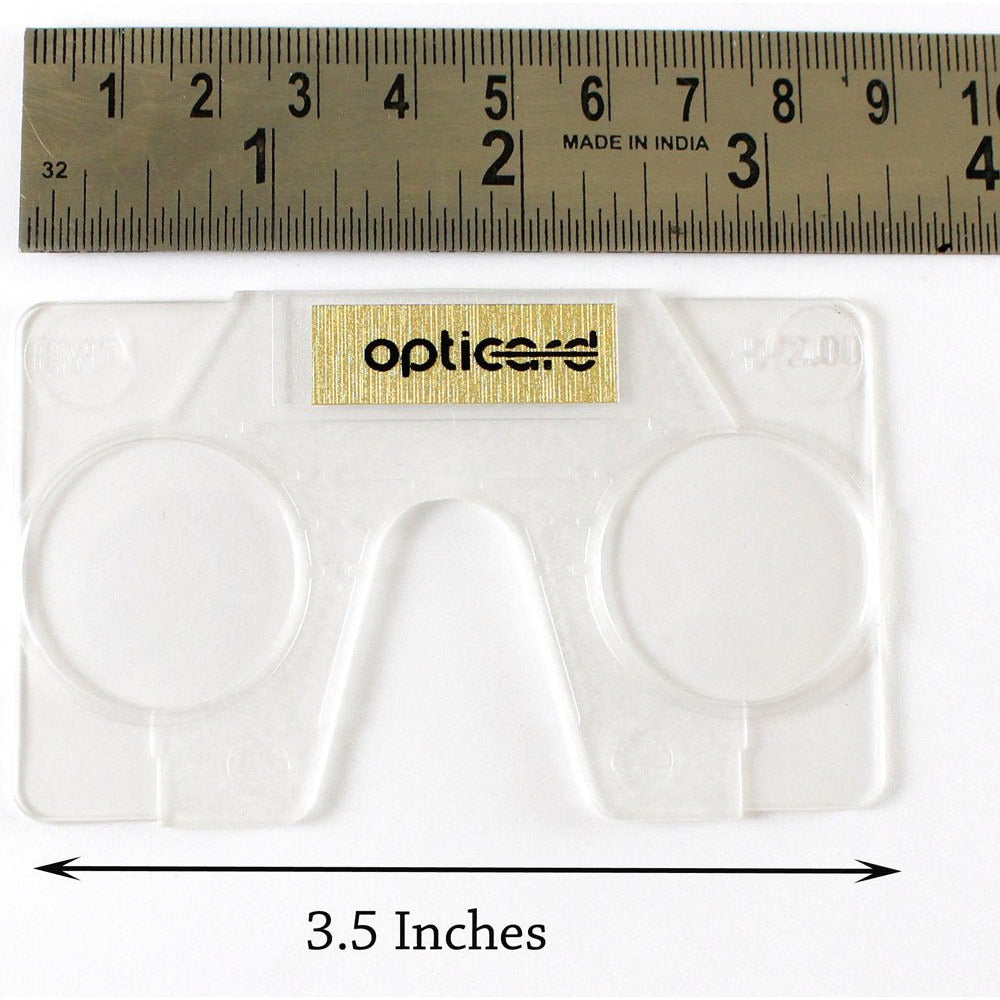 2 Piece Magnifier In Wallet Size For Reading +2.00 - OPTICARD-200 - ToolUSA