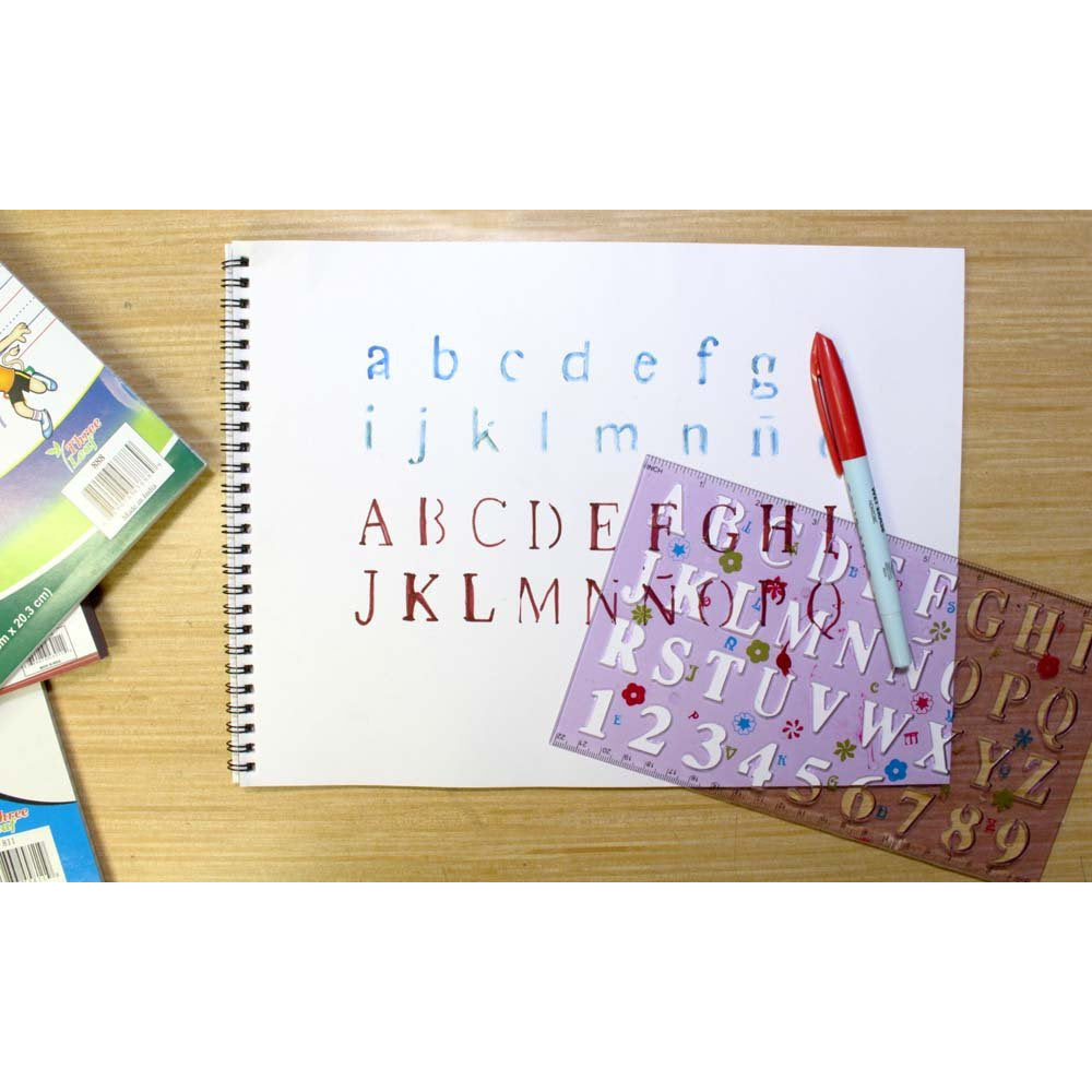 2 Piece Number & Letter Stencils Set - Upper and Lower Case - CR-90456 - ToolUSA