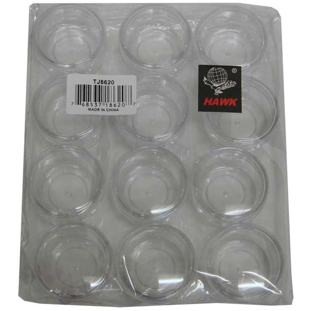 20 Millimeter Size Set Of Clear Plastic Gem Jars With Screw-On Lids - TJ-18620 - ToolUSA