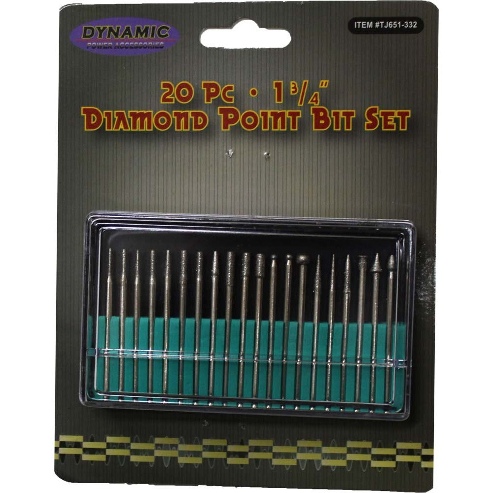 20 pc. Diamond Point Bit Set - TJ03-65132 - ToolUSA