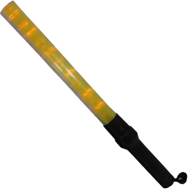 21 Inch Long Signal Light Baton In Yellow With 2 Lighting Modes - FL611-YL - ToolUSA