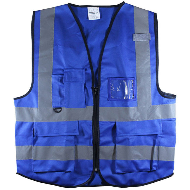 22 X 25-1/2 Inch Royal Blue Safety Vest With 2 Inch Reflective Stripes - SW15-BUX - ToolUSA