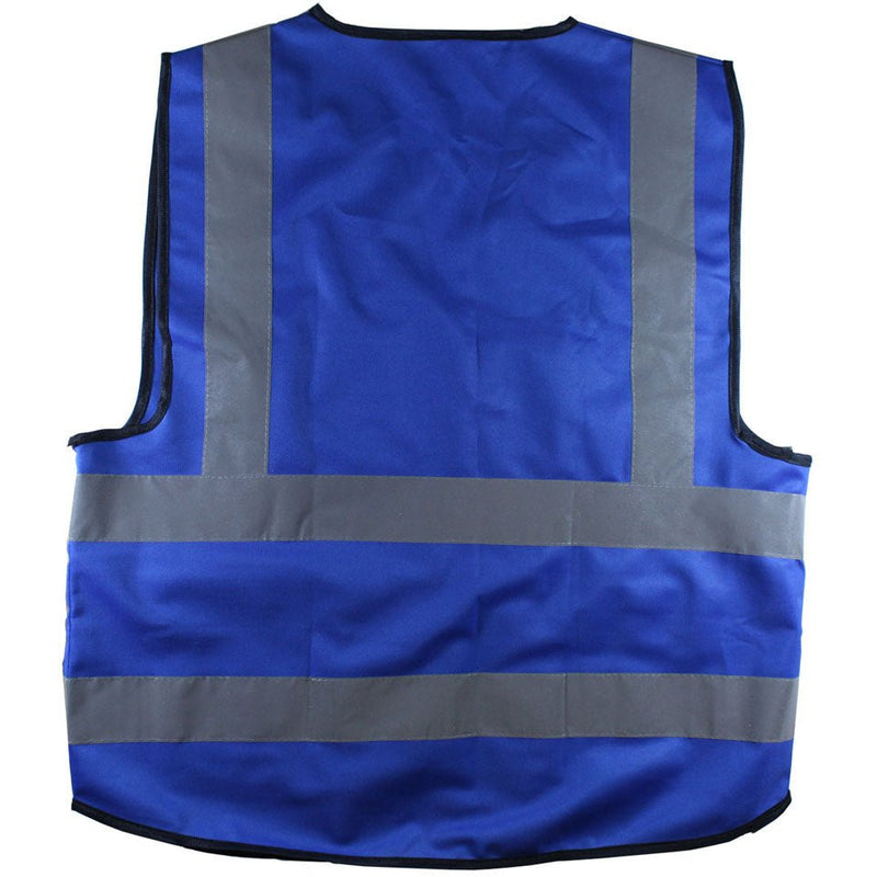 22 X 25-1/2 Inch Royal Blue Safety Vest With 2 Inch Reflective Stripes - SW15-BUX - ToolUSA