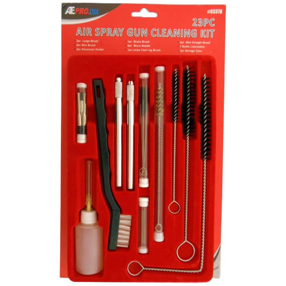 23 Pc Air Spray Gun Cleaning Kit - TZ6323-YT - ToolUSA