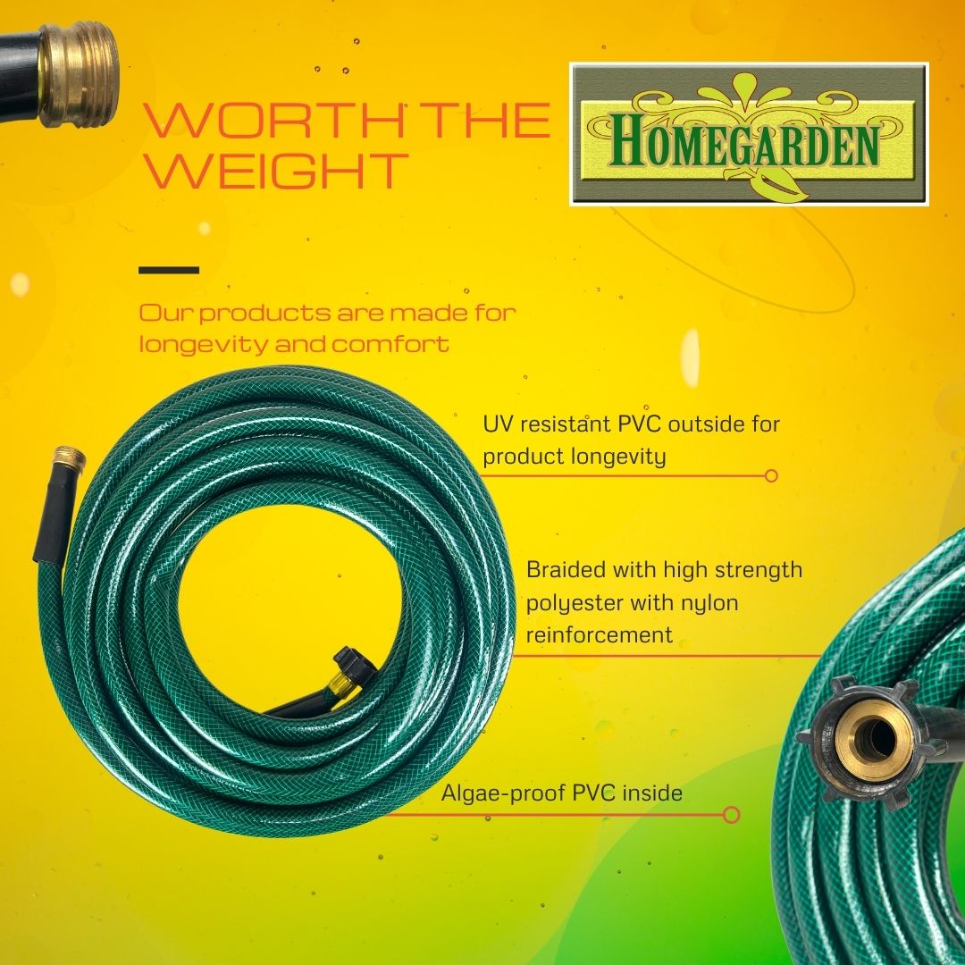 25 Foot Long Green Garden Hose, Light Duty - GT-HOSE-25 - ToolUSA
